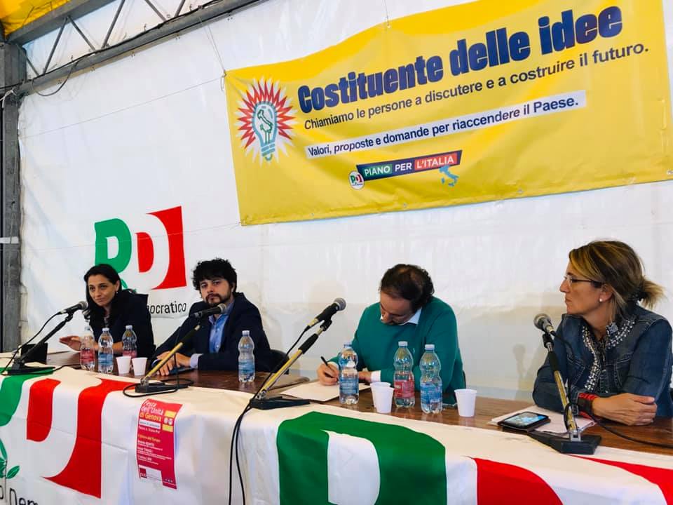 Il tavolo della discussione di ieri sera a Pra'